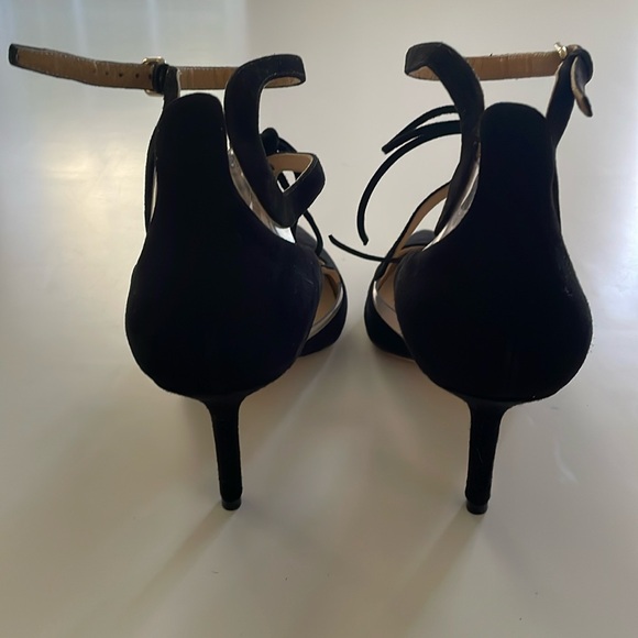FRANCESCO RUSSO Black Suede Plexi Pumps. IT 39. - Picture 6 of 10